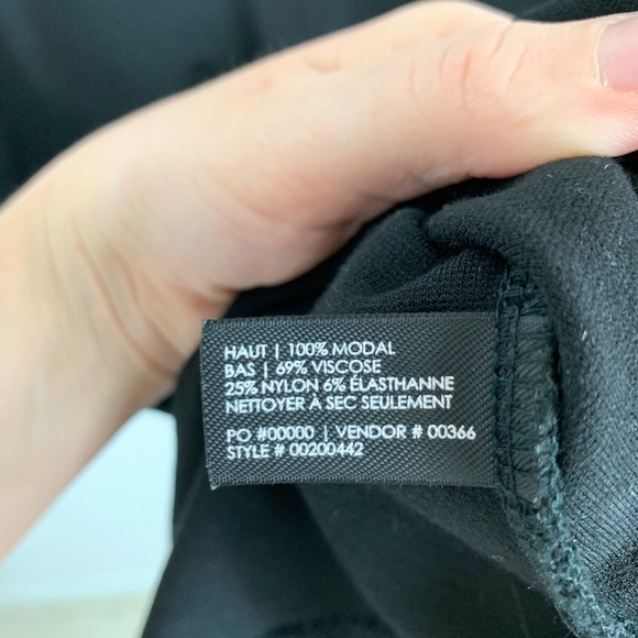 Club Monaco Bodycon Dress Size Small Black Sheer - Picture 6 of 7